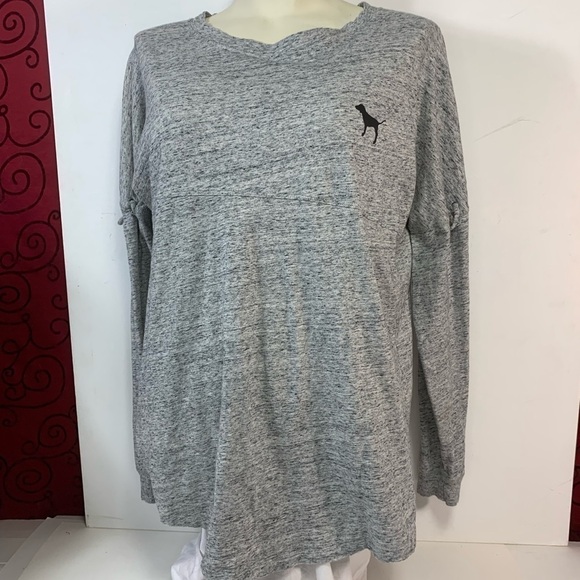 Victoria's Secret PINK Grey Long Sleeve Top - Picture 3 of 9